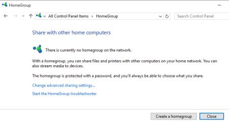 no create homegroup option windows 7
